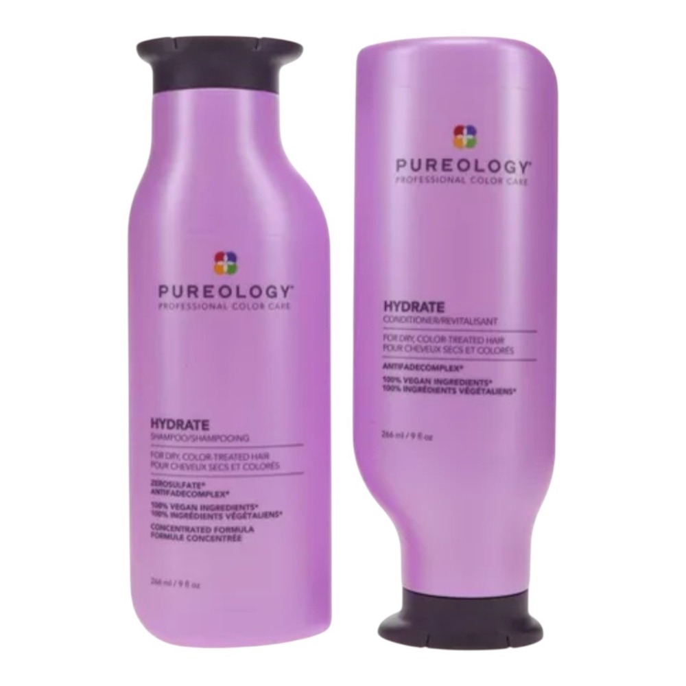 Pureology Hydrate Shampoo & Conditioner SET 9oz Sulfate Free NEW Color Safe Duo